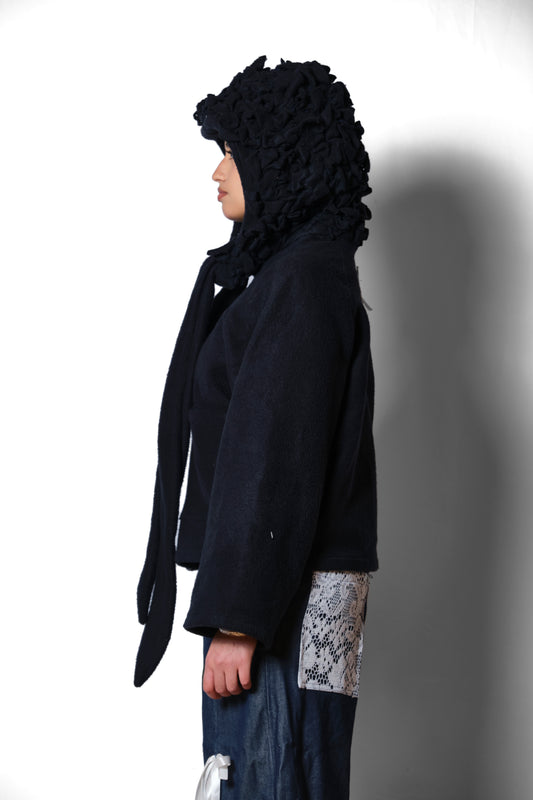 'FLOATER' TEXTURE BONNET HOODIE