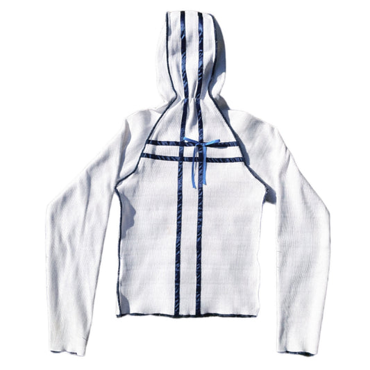 'BREAKTIME' HOODIE RIBBED LONSLEEVE