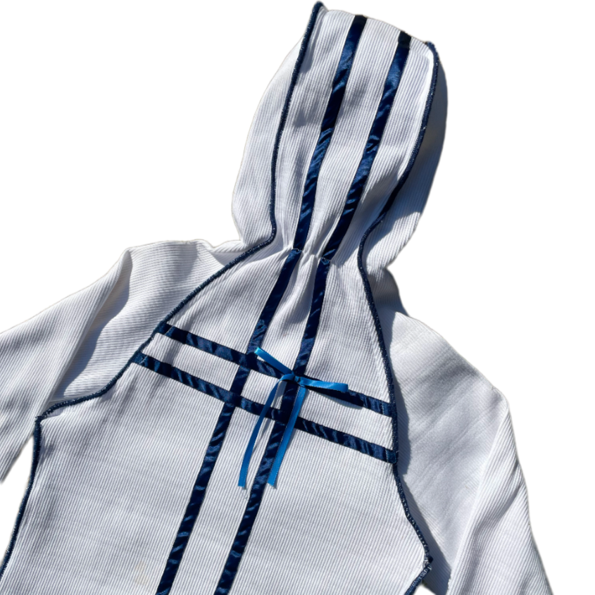 'BREAKTIME' HOODIE RIBBED LONSLEEVE
