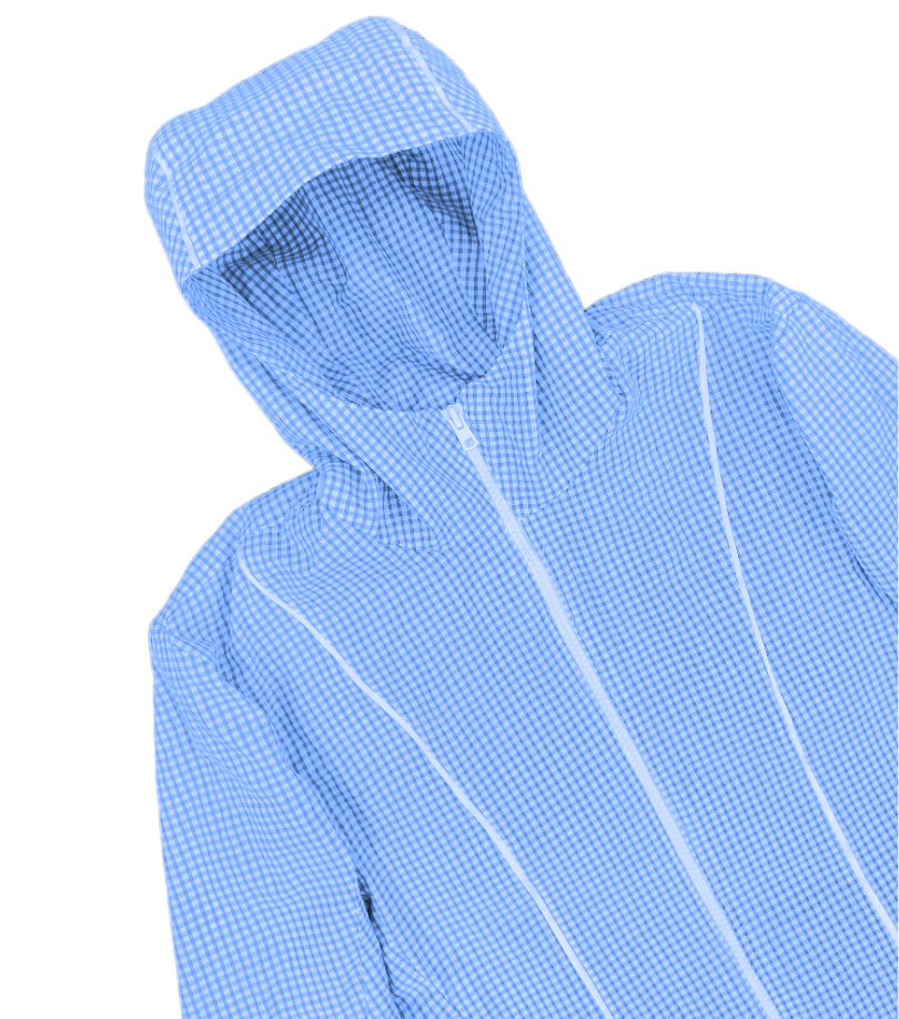 'QUIET' GINGHAM TECH JACKET