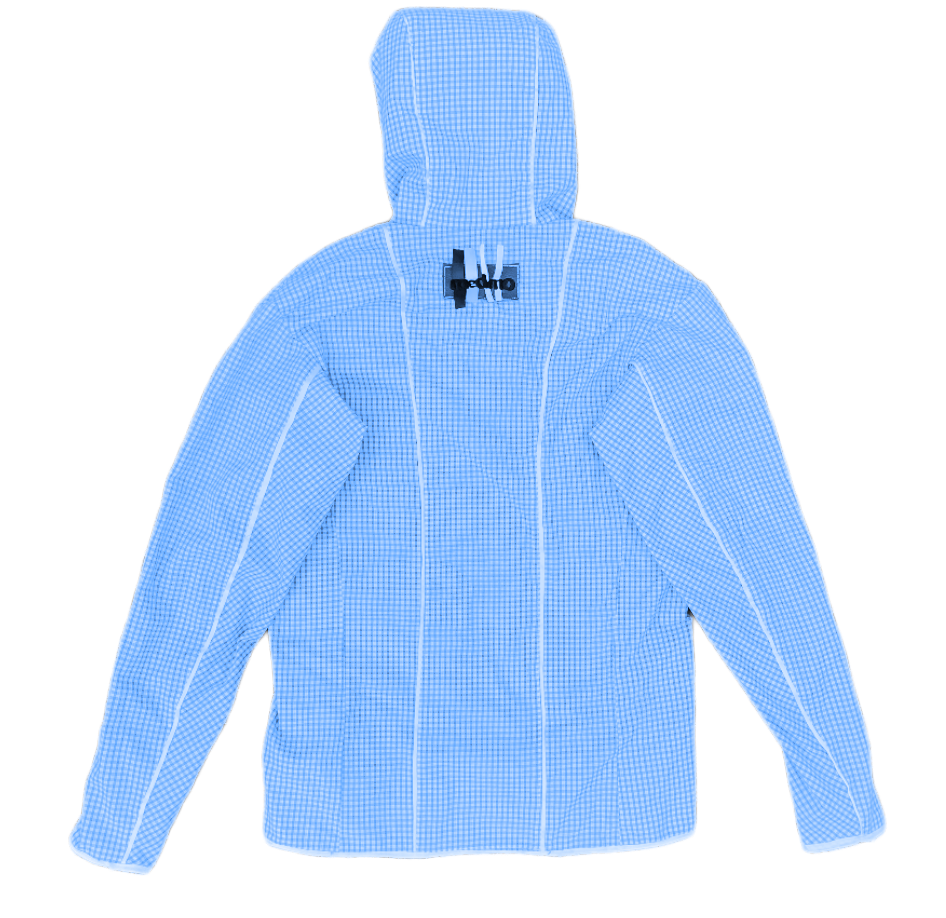 'QUIET' GINGHAM TECH JACKET