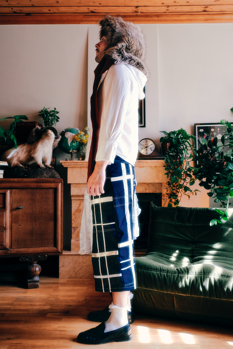 'BAD' RIBBON PLAID SHORTS