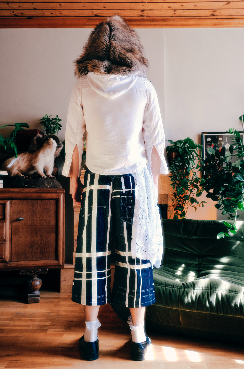 'BAD' RIBBON PLAID SHORTS