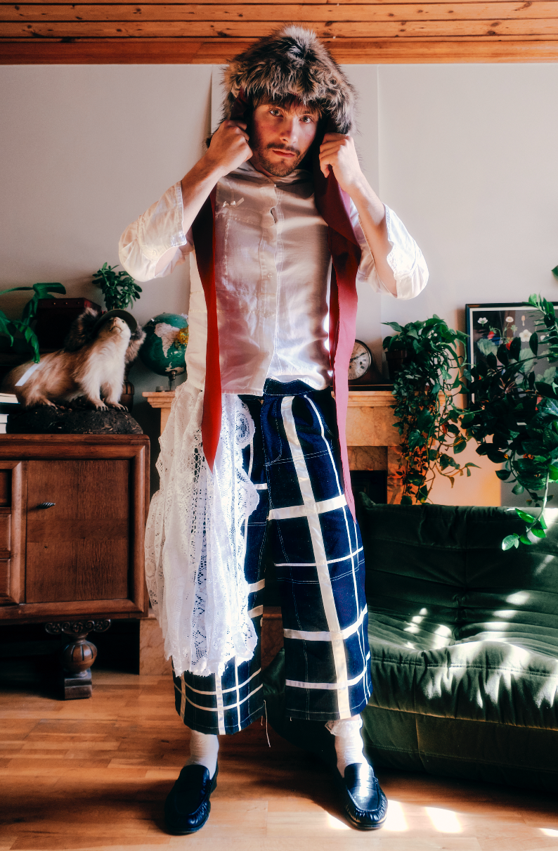 'BAD' RIBBON PLAID SHORTS