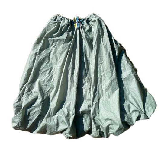 'WEIRD' WAXED MAXI BUBBLE SKIRT