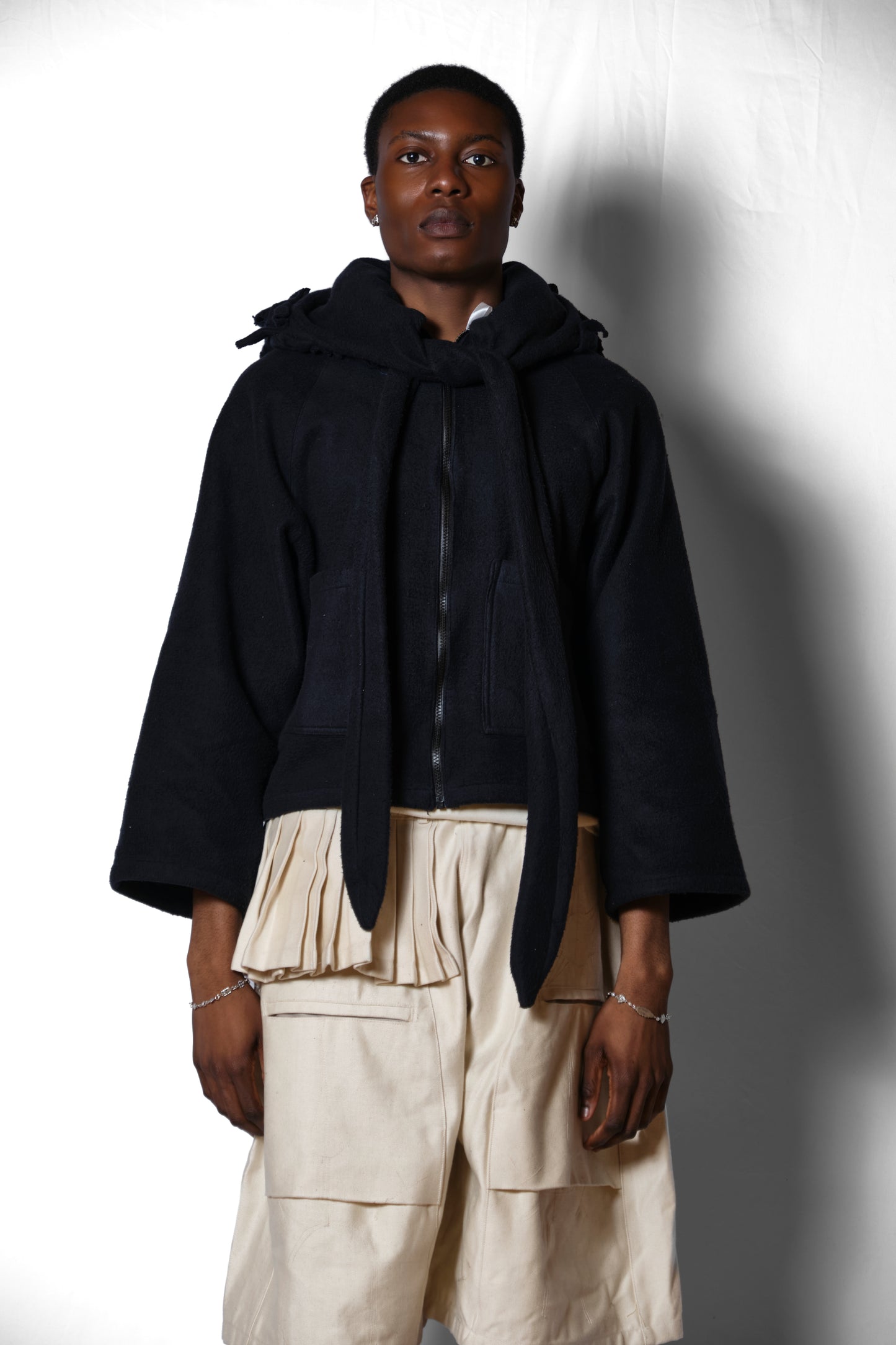 'FLOATER' TEXTURE BONNET HOODIE