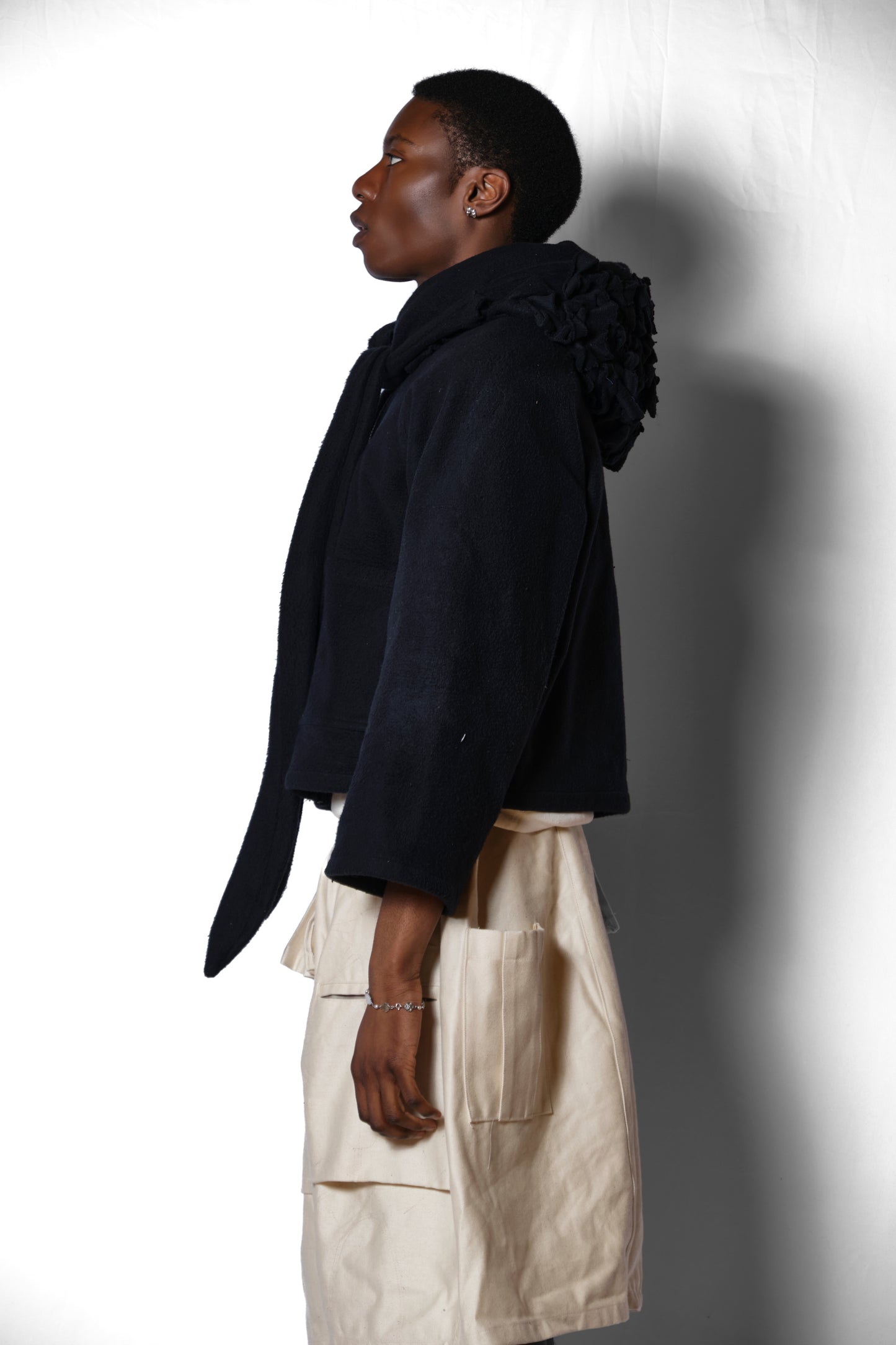 'FLOATER' TEXTURE BONNET HOODIE