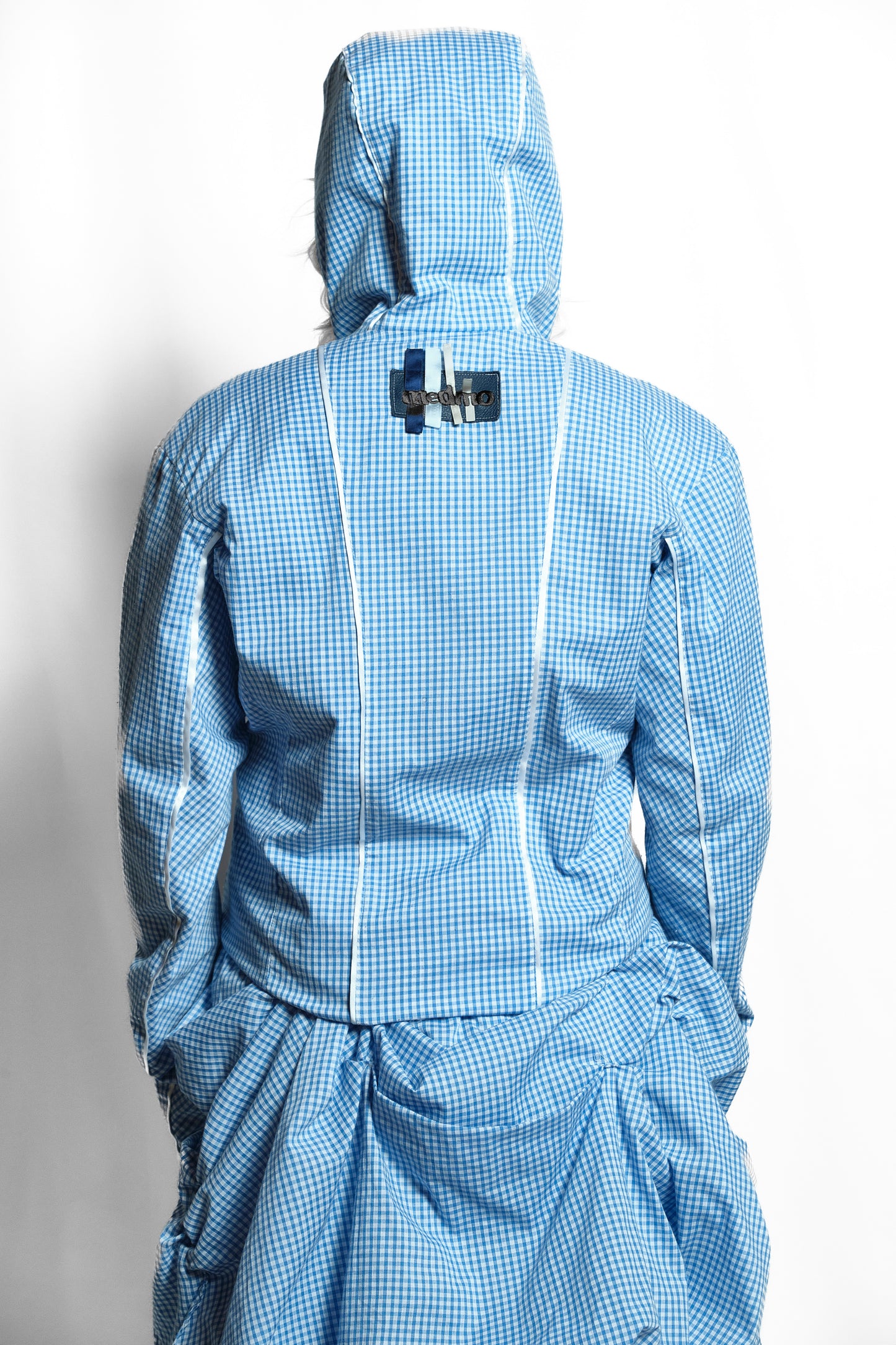 'QUIET' GINGHAM TECH JACKET